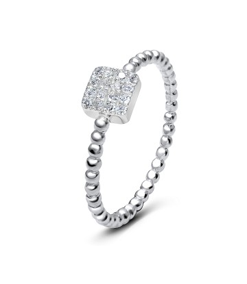 Cluster CZ Silver Ring NSR-2956